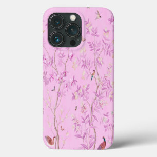 Pink Chinoiserie Bird Floral Elegant