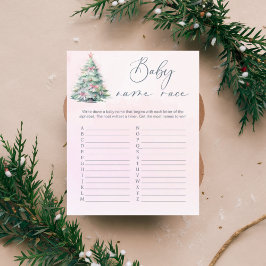 Pink Christmas tree Bebê Name