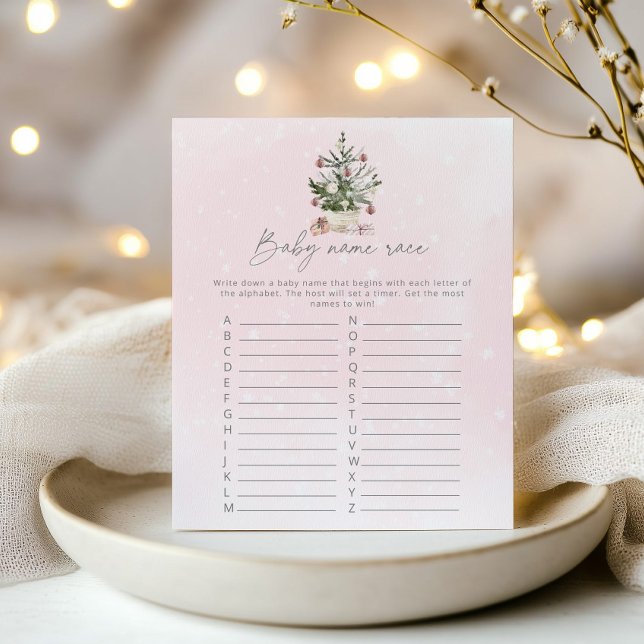 Pink Christmas tree Bebê Name (Criador carregado)