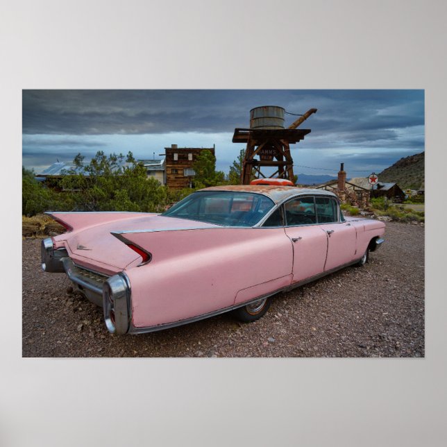 PINK CLASSIC CADDY CAR POSTER (Frente)