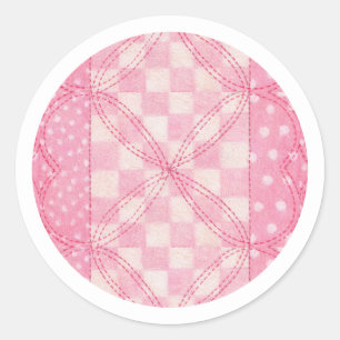 PINK CORAÇÃO QUILA Pequenos Autocolantes redondos