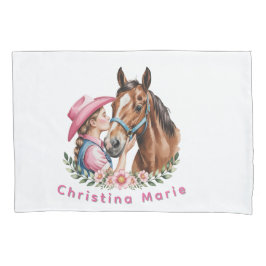 Pink Cowgirl Kissing a Horse Birthday Party Gift