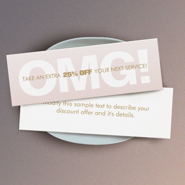 Pink Customer Discount Loyalty Coupon Salon Spa (Criador carregado)