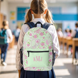 Pink Cute Paisley Monogram Personalized