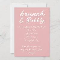 PINK DE CONVITE DE CHÁ PINKBRIDAL BRUNCH E BUBBLY