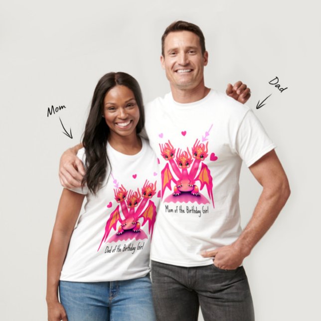 Pink dragons T-Shirt (Criador carregado)