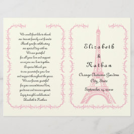 Pink Eiffel Tower Paris dobrou programa de casamen