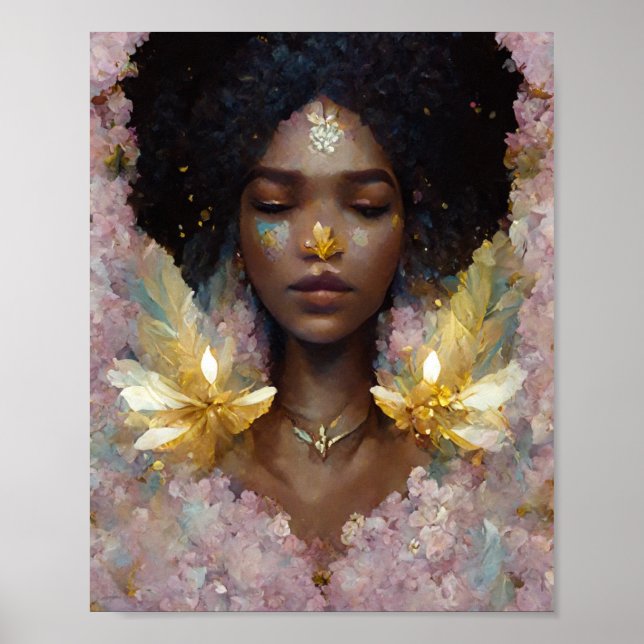 Pink Fae 4 Fantasy Art Poster (Frente)