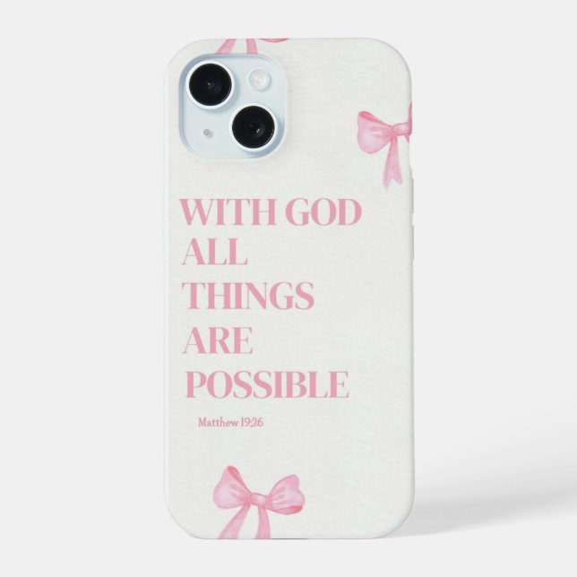 Pink Faith Over Fear IPhone case (Verso)