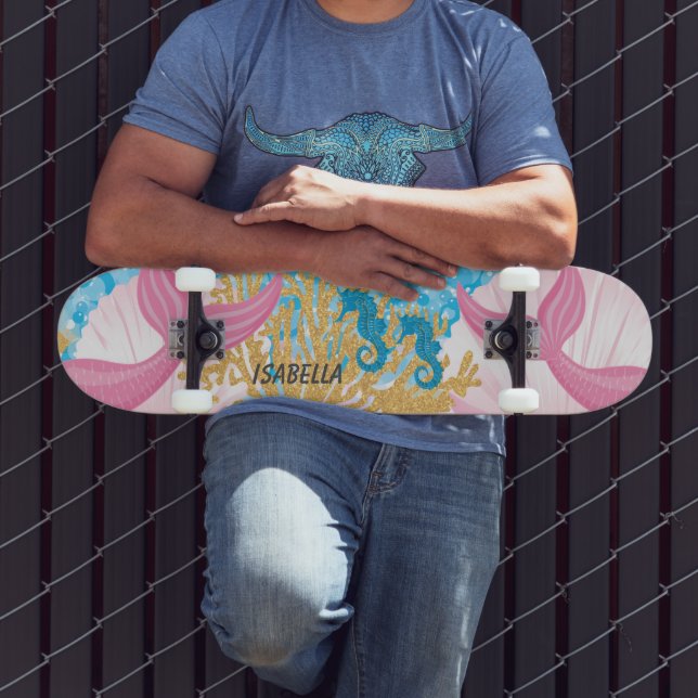 Pink Fantasy Smermaid Life Skateboard (Ao ar livre 3)