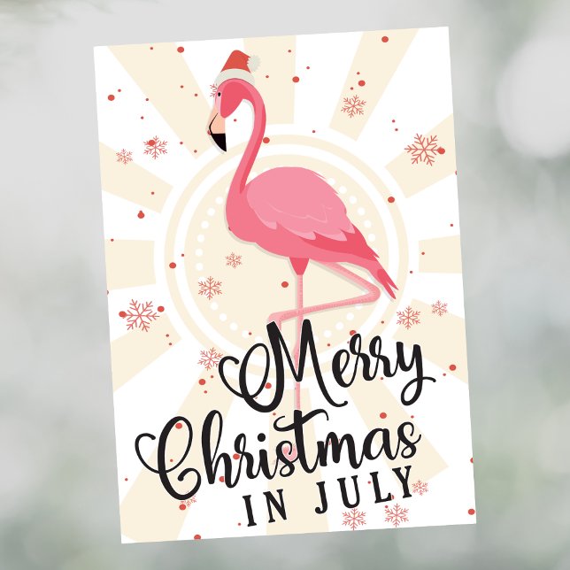 Pink Flamingo Christmas — Cartão de Saudação de Ju (Criador carregado)