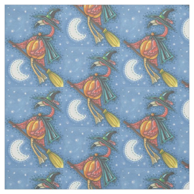 PINK FLAMINGO WITCH, HALLOWEEN TECIDO Repetir (Modelo)