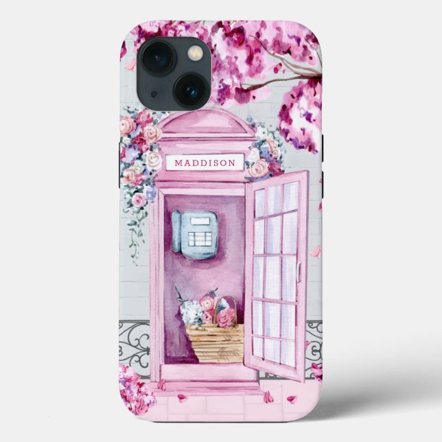 Pink Floral Booth Personalizado (Verso)