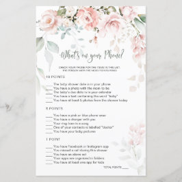 Pink Floral Foliage Baby O que há no seu jogo tele