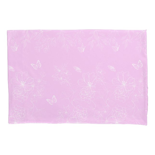 Pink Floral Minimalista Padrão Moderno Abstrato (Frente)