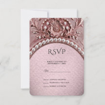 Pink Flower RSVP Card