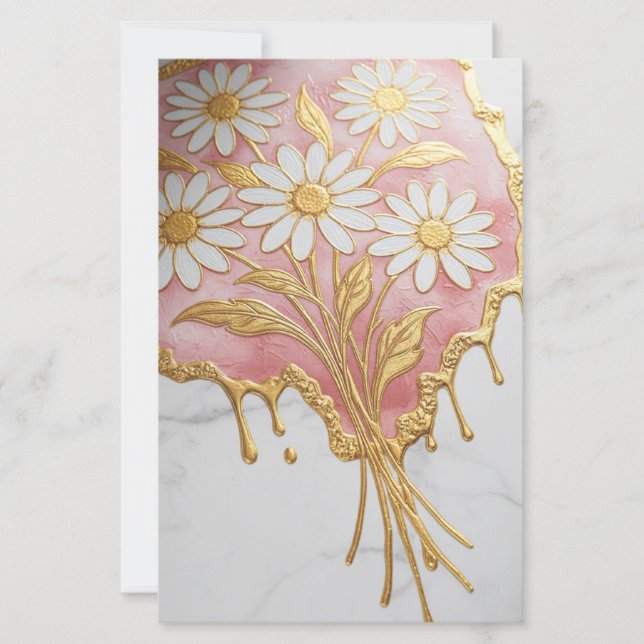 Pink Gouache Floral Painting (Frente)