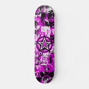 Pink Grafite Star Skateboard