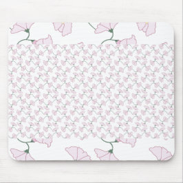 Pink Green Floral Vines Flowers Mouse Pads