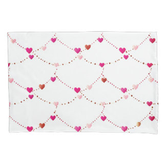 Pink Heart String Pillow Case