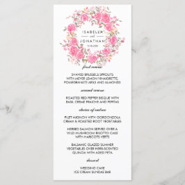 Pink Love | Coroa de rosas rústicas Menu de casame