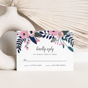 Pink Meadow   Placa RSVP Floral