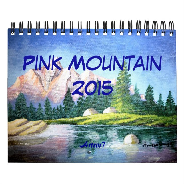 Pink Mountain Painting 2016 Calendário Pequeno 2 P (Capa)