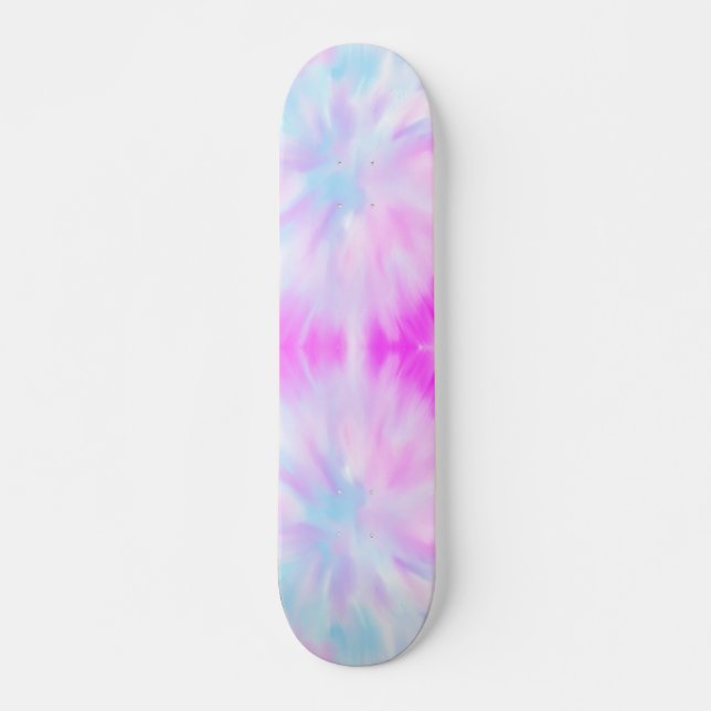 Pink Pastel Tie Dye Skateboard (Frente)