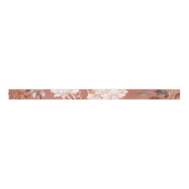 Pink Peony Chinoiserie Grosgrain Ribbon