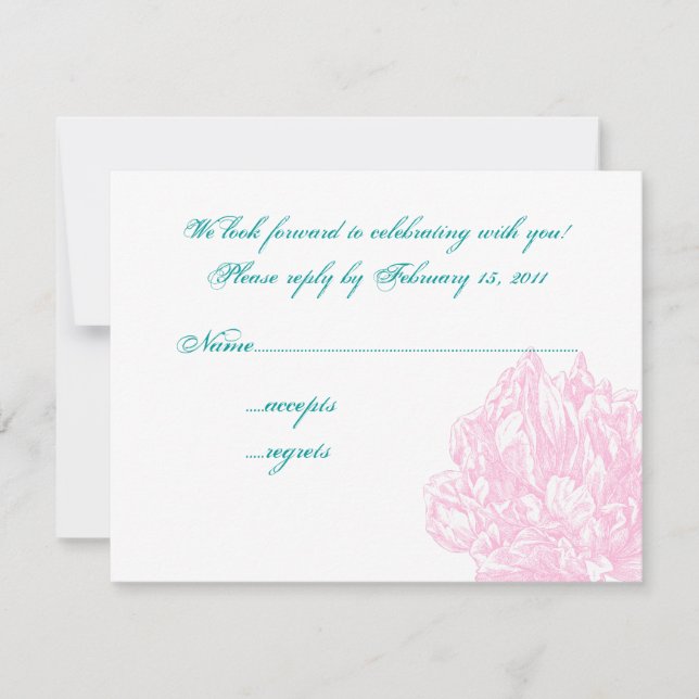Pink Peony RSVP (Frente)
