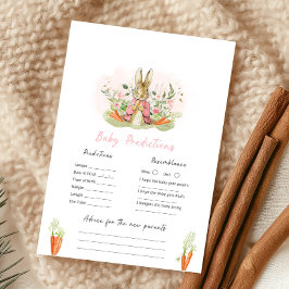 Pink Peter Rabbit Baby Shower Baby Prediction Game