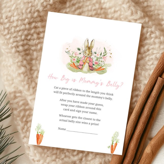 Pink Peter Rabbit Baby Shower How Big Is Game (Criador carregado)