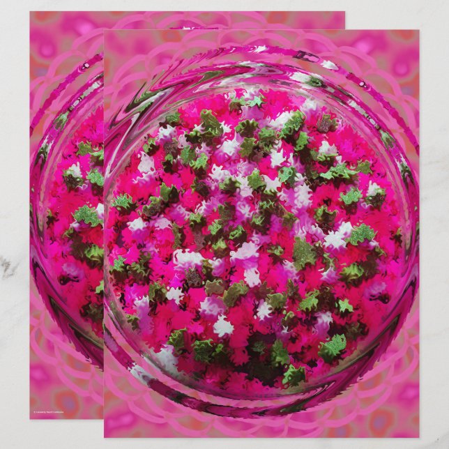 Pink Potpourri Scrapbook Paper 2-Sided Page (Frente/Verso)