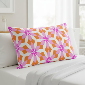 Pink Purple and Orange Floral Geometric