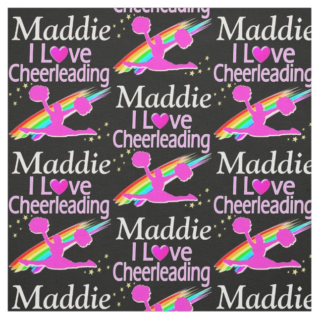PINK RAINBOW I AMO CHEERLEADING TECIDO PERSONALIZA (Modelo)