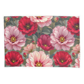 Pink, red and mauve flowers 