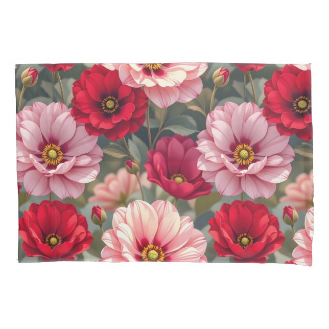 Pink, red and mauve flowers  (Frente)