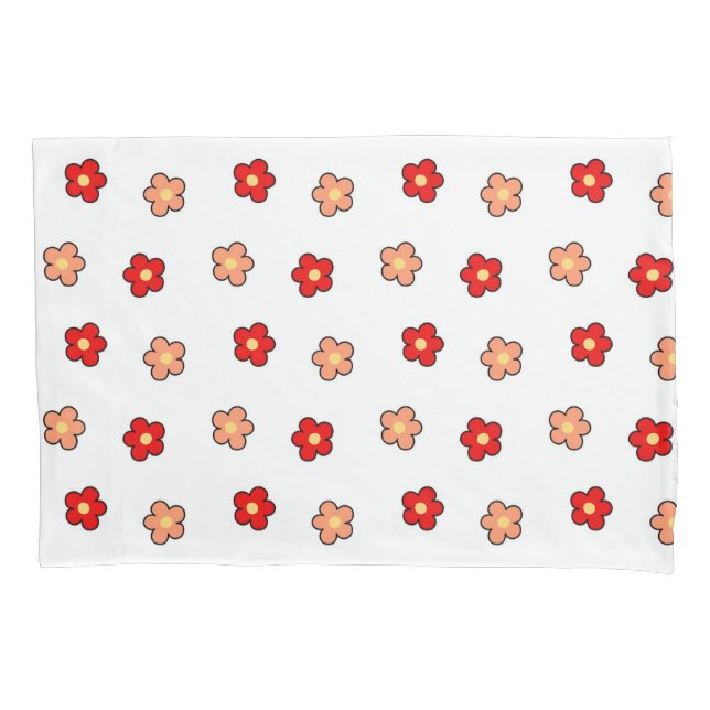 Pink Red Retro Y2K Playful Blossom Floral (Frente)