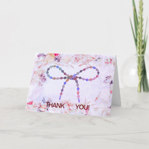 PINK RHINESTONES COM UM Cartões de agradecimentos