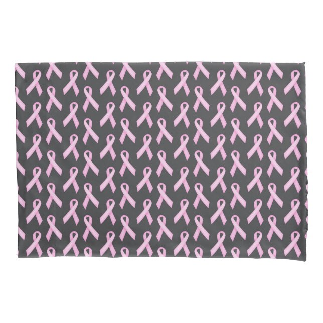 Pink Ribbon on Black - Breast Cancer Awareness (Frente)
