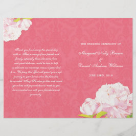 Pink Romance Weding Bi Fold Program