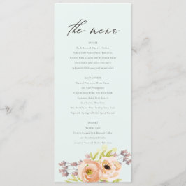 PINK ROMÂNTICO, PURPER, PLACA MENU FLORAL AZUL