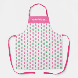 Pink Rose Flower Apron