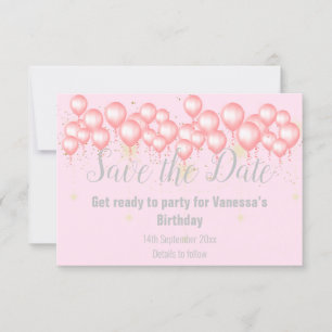 PINK SILVER BALLOON SALVAR O ANÚNCIO DE DATA