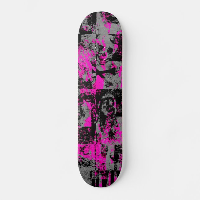 Pink Splatter Skateboard (Frente)