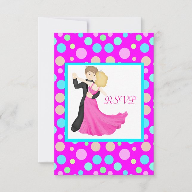 PINK SPOT DANCING CASAL SWEET 16 RSVP (Frente)