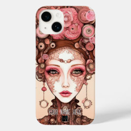PINK STEAMPUNK BEAUTY DOLL FACE iPhone / iPad case