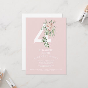 Pink Sweet 4th Birthday Convite de festas