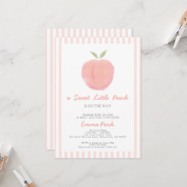 Pink Sweet Little Peach Chá de fraldas Convite