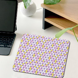 Pink Triangles Pattern Mouse Pad